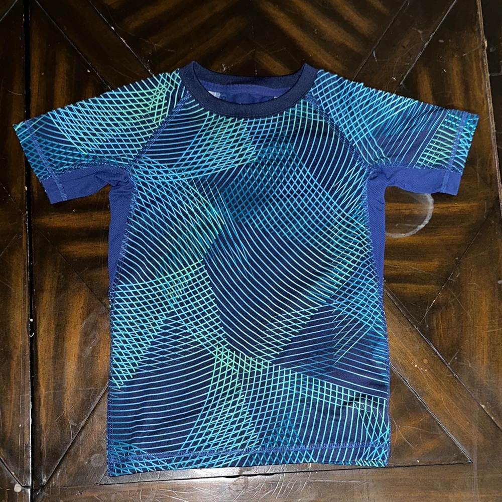 Kids Swim Shirt in Blue and Green